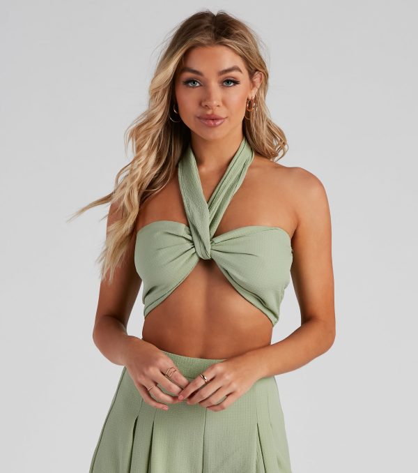 Made For You Tie Front Bandeau Top - Image 8