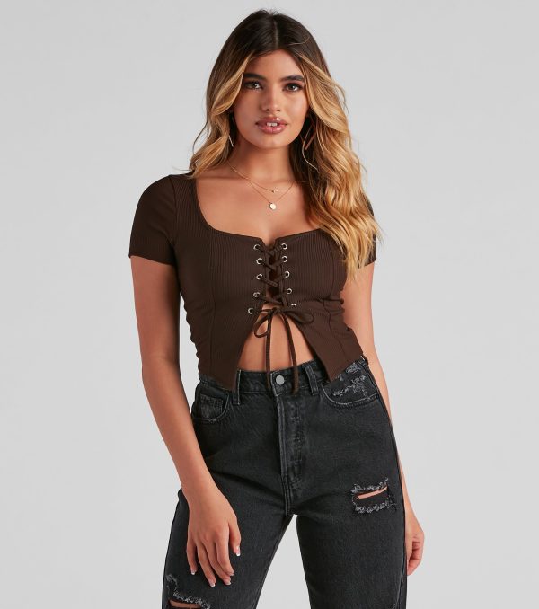 Drawn In Ribbed Crop Top - Image 5