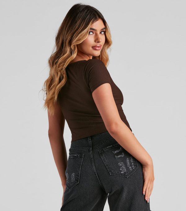 Drawn In Ribbed Crop Top - Image 6