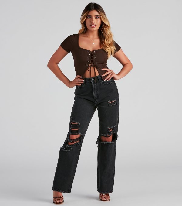 Drawn In Ribbed Crop Top - Image 7