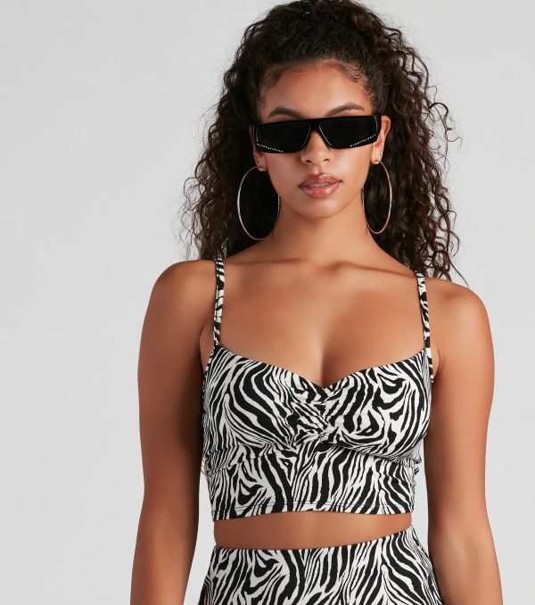 Wild Zebra Crop Tank Top - Image 4
