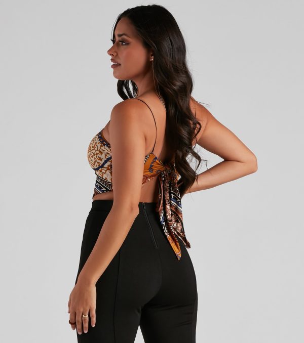 Luxe Links Tie-Back Scarf Top - Image 2