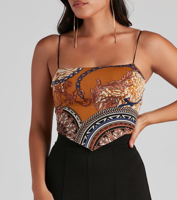 Luxe Links Tie-Back Scarf Top - Image 4