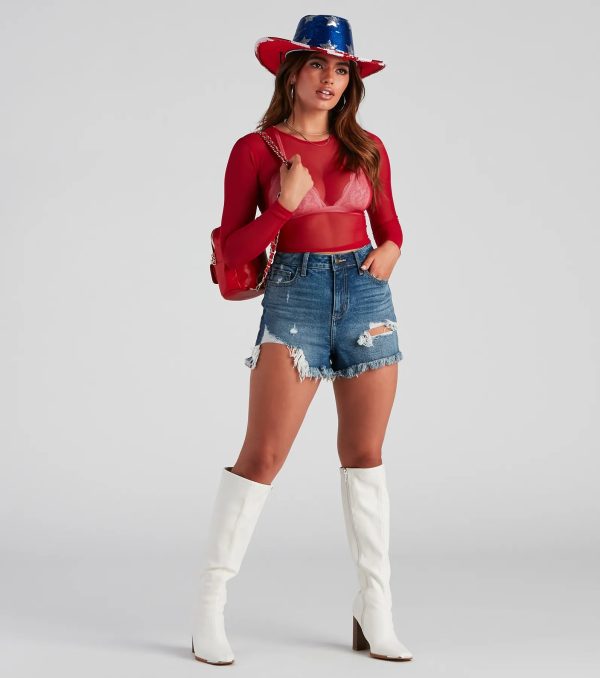 Mesh It Up Long Sleeve Crop Top - Image 8