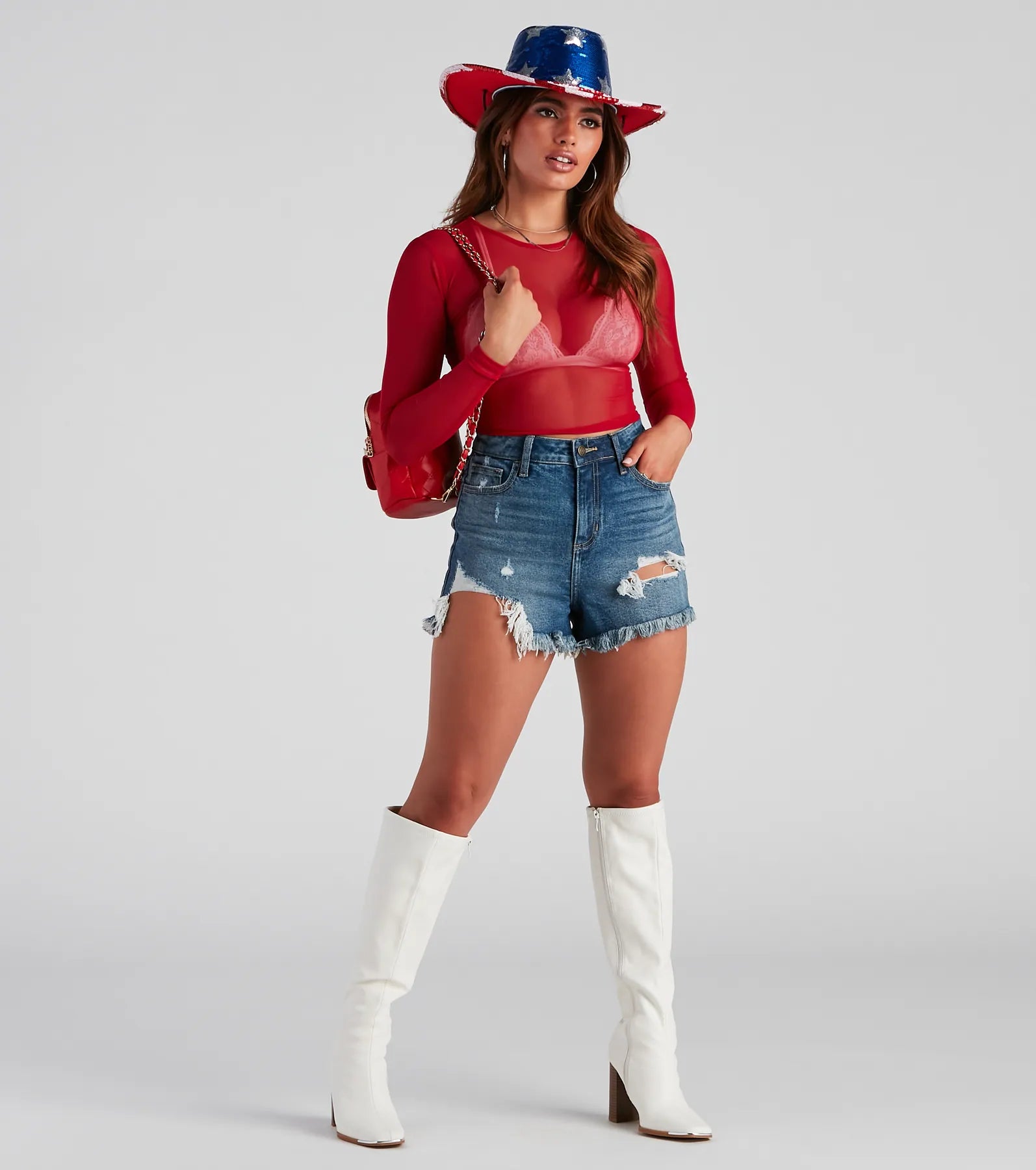Mesh It Up Long Sleeve Crop Top - Image 8
