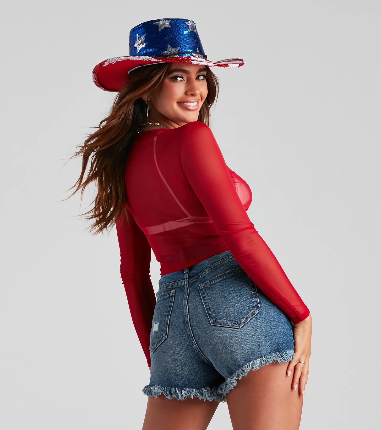 Mesh It Up Long Sleeve Crop Top - Image 11