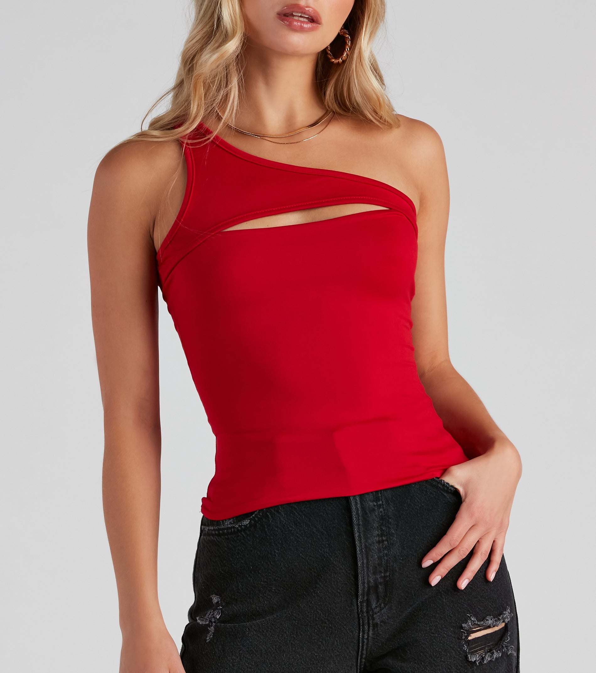Weekend Vibes One Shoulder Top - Image 3