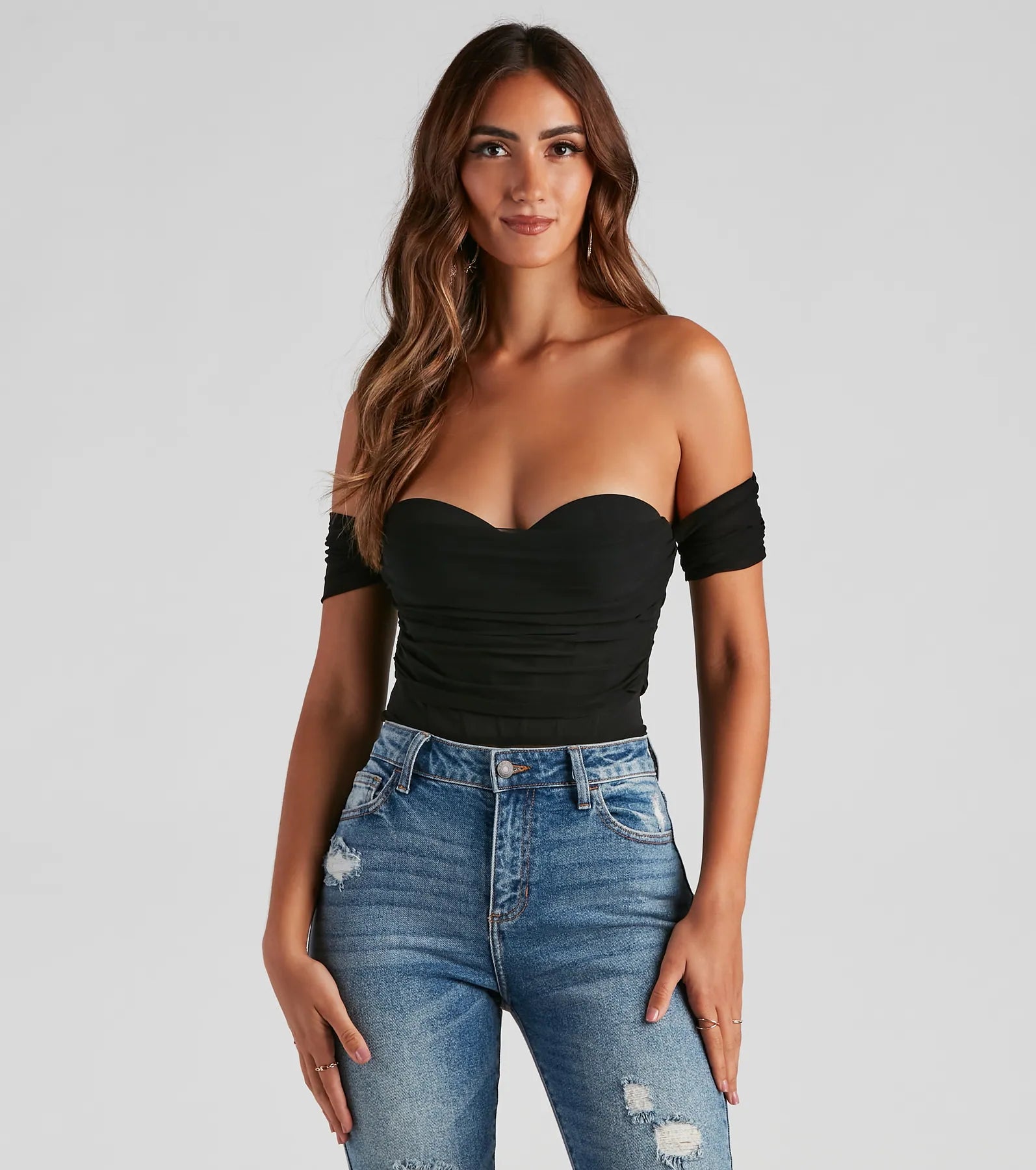 Another Date Mesh Bustier Bodysuit - Image 25