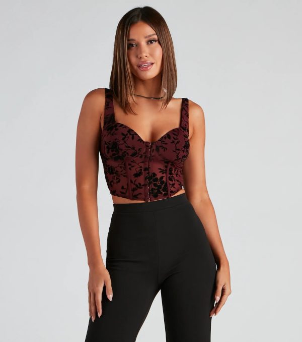 Rising Beauty Floral Burnout Corset - Image 5