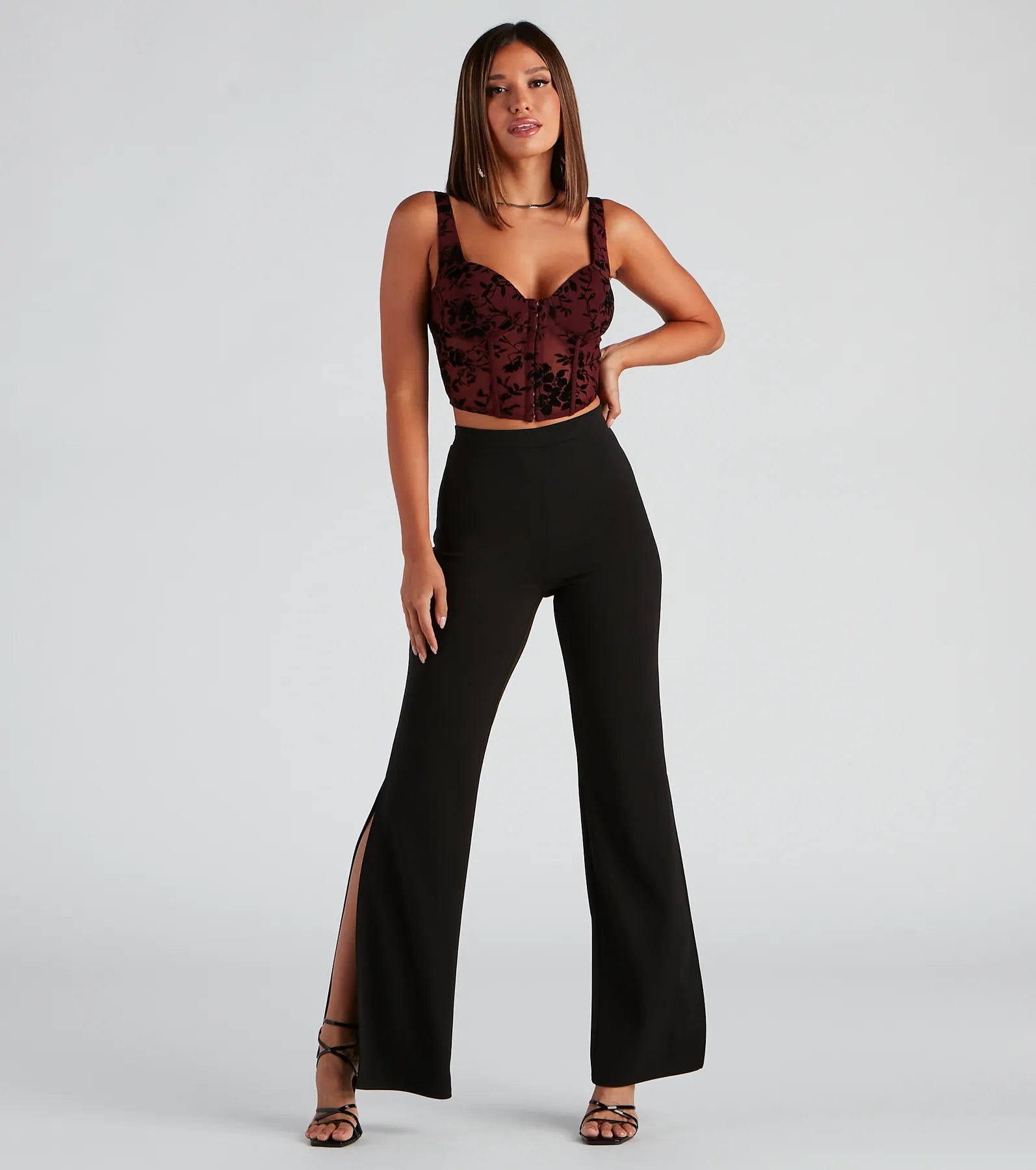 Rising Beauty Floral Burnout Corset - Image 7