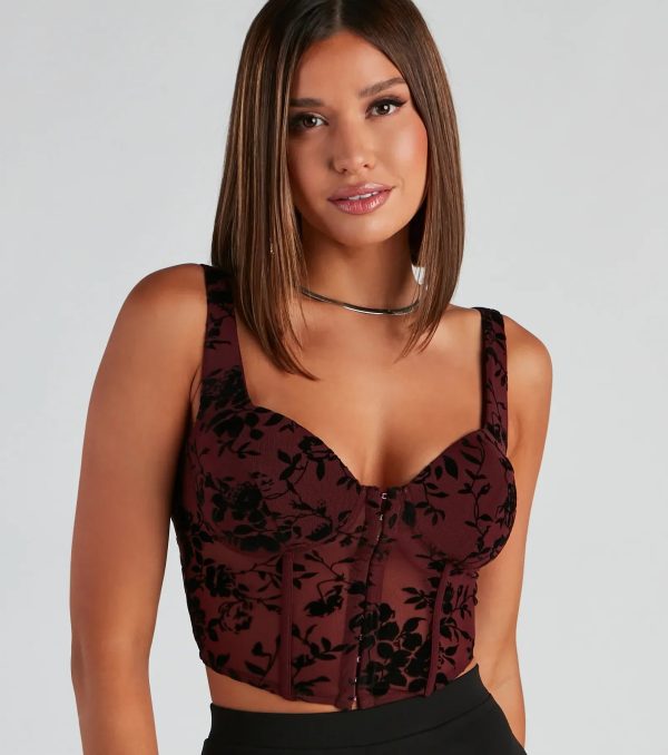 Rising Beauty Floral Burnout Corset - Image 8