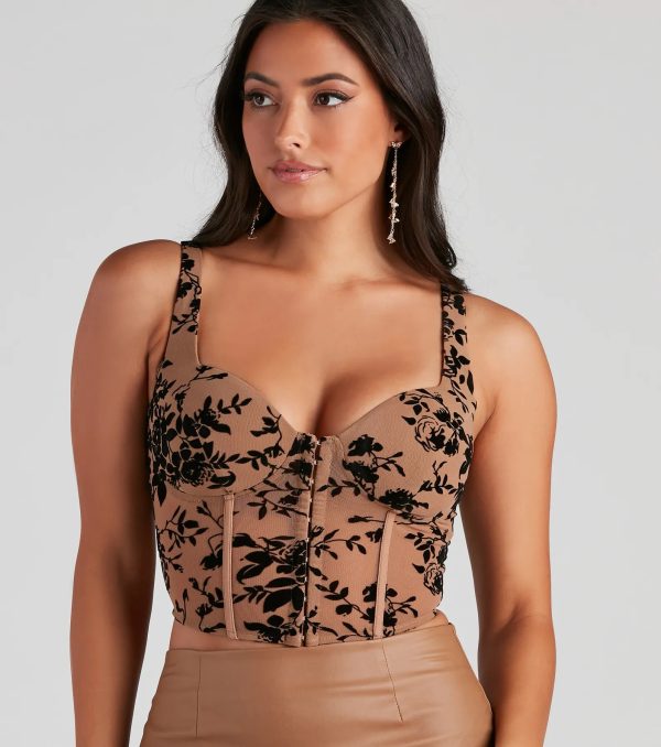 Rising Beauty Floral Burnout Corset - Image 4