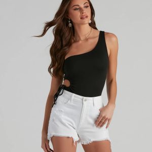 Simply Elevated One-Shoulder Bodysuit