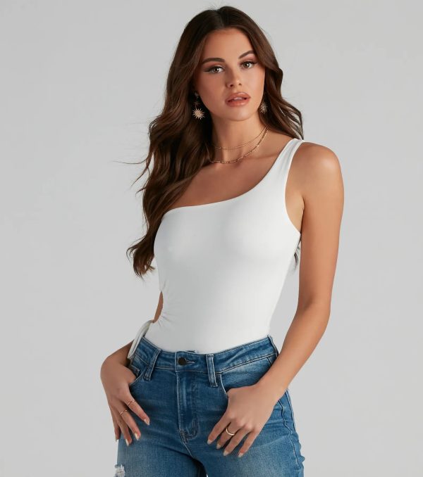 Simply Elevated One-Shoulder Bodysuit - Image 10