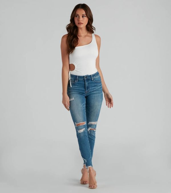 Simply Elevated One-Shoulder Bodysuit - Image 11