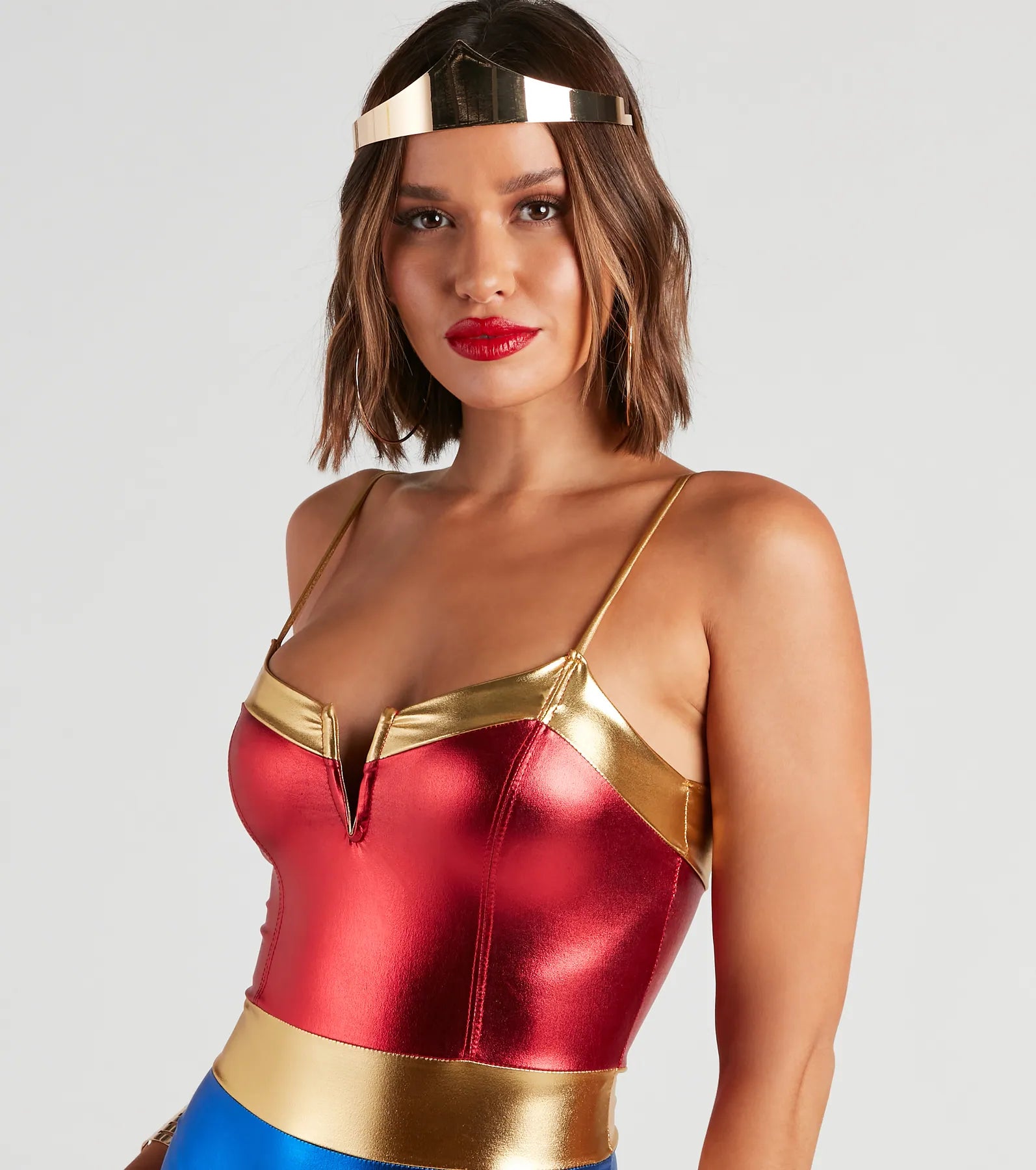 Warrior Woman Color Block Metallic Bodysuit - Image 4