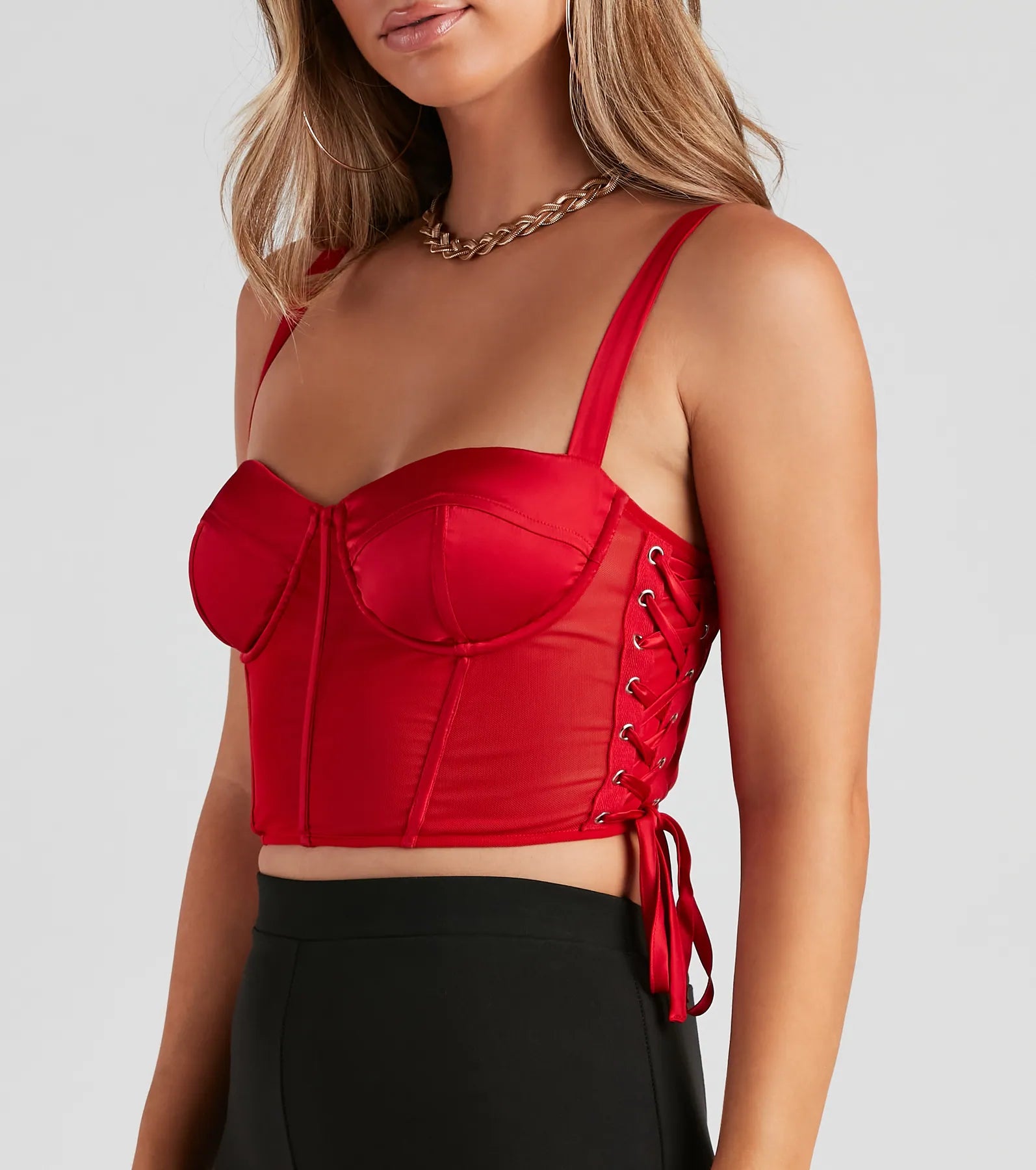 Fantasy Babe Lace-Up Bustier - Image 4