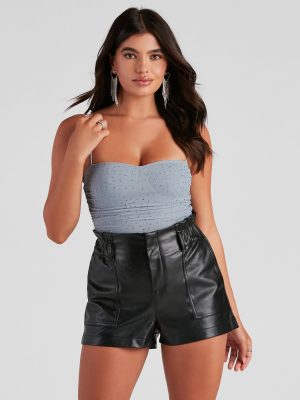 See Me Sparkle Mesh Bodysuit