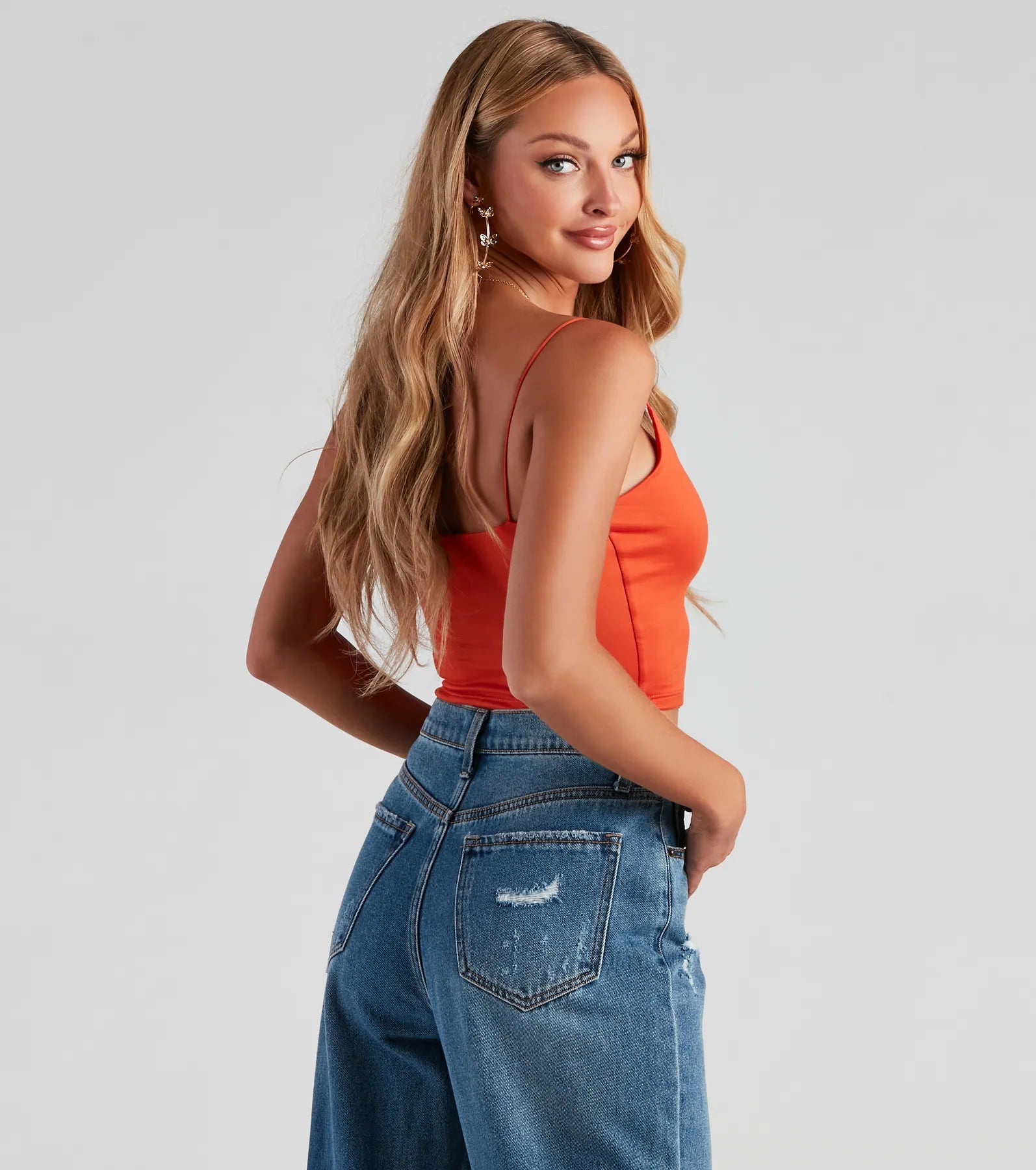 Girl Next Door Vibes Cropped Tank - Image 2