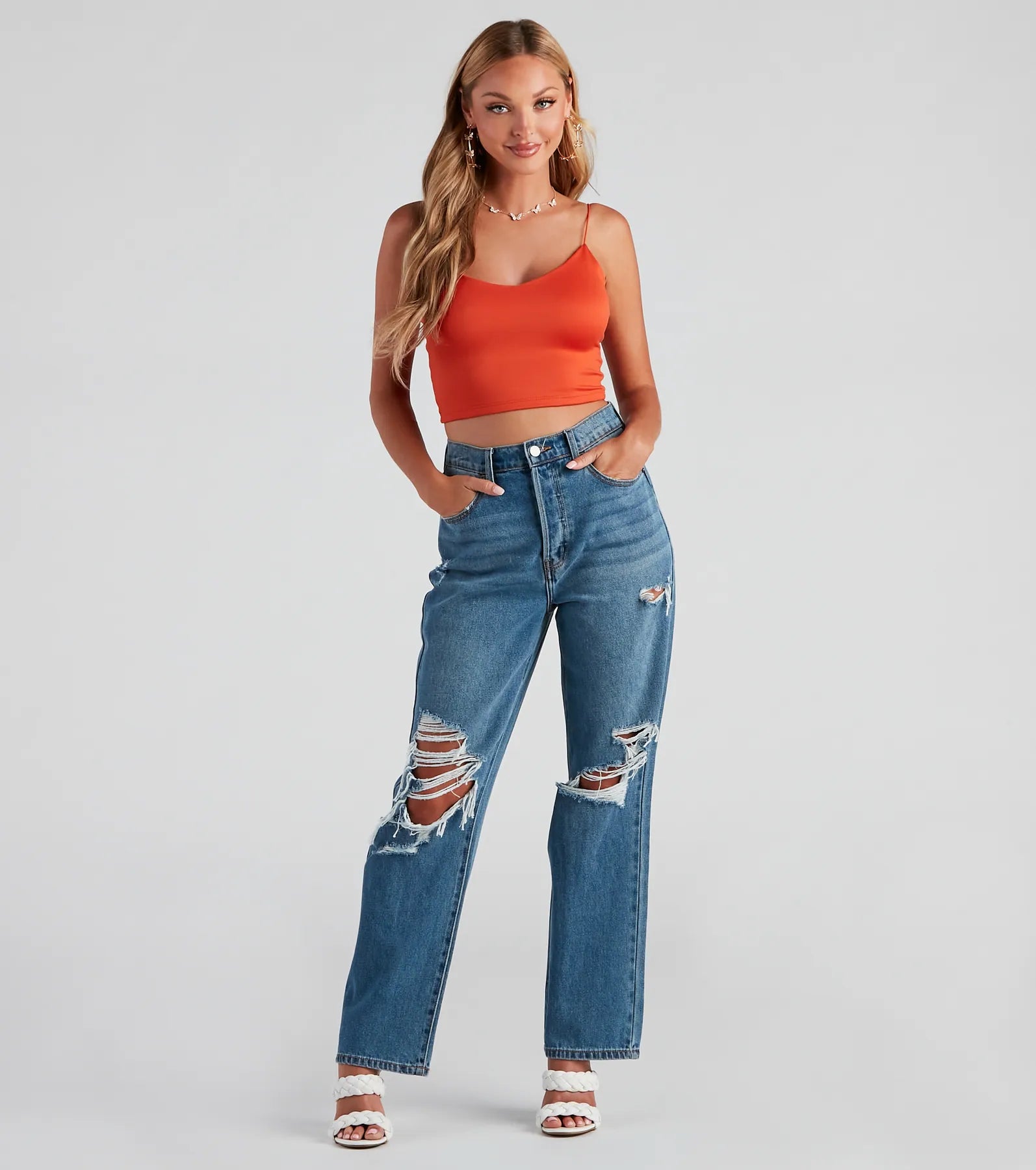 Girl Next Door Vibes Cropped Tank - Image 3