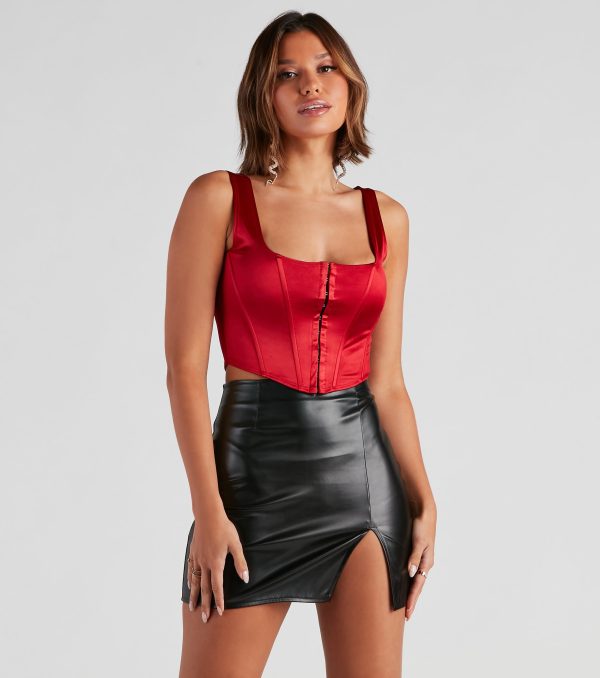 Spotlight On Satin Crop Bustier - Image 5