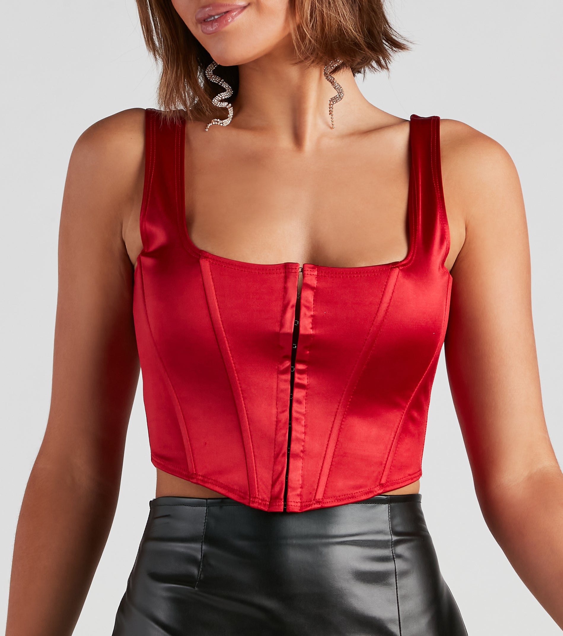Spotlight On Satin Crop Bustier - Image 8
