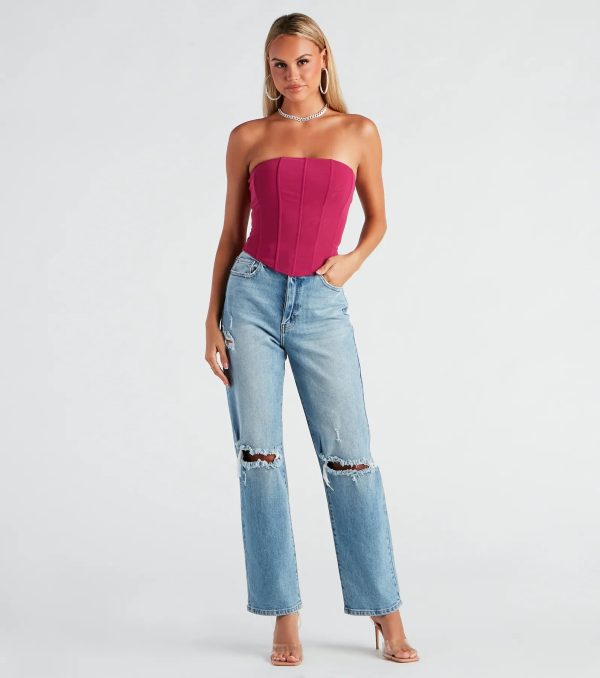 Hot Stuff Strapless Mesh Bustier - Image 12