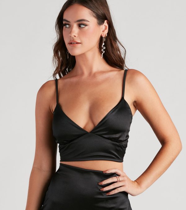 Shine Time Satin Crop Tank Top - Image 12