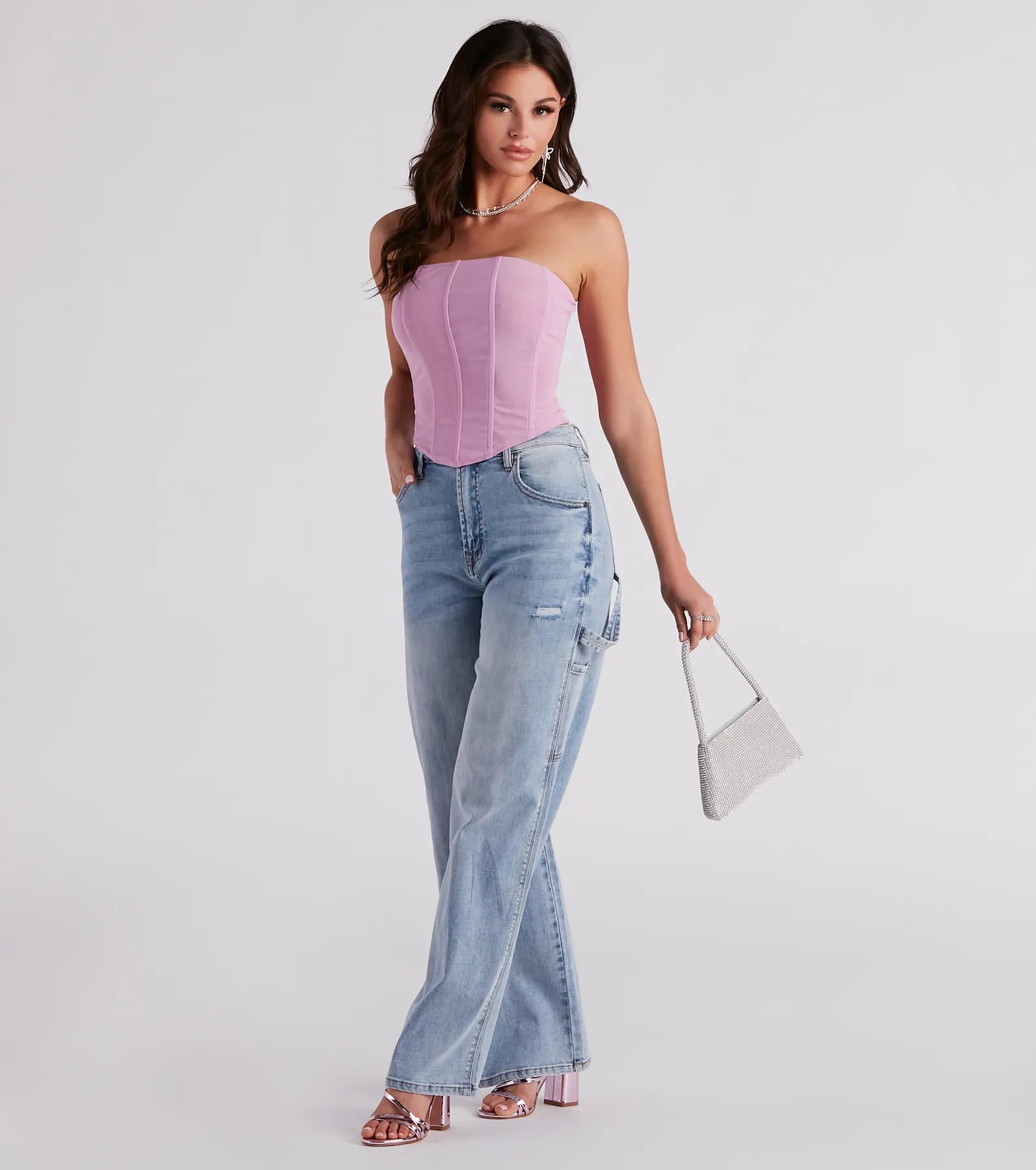 Hot Stuff Strapless Mesh Bustier - Image 3