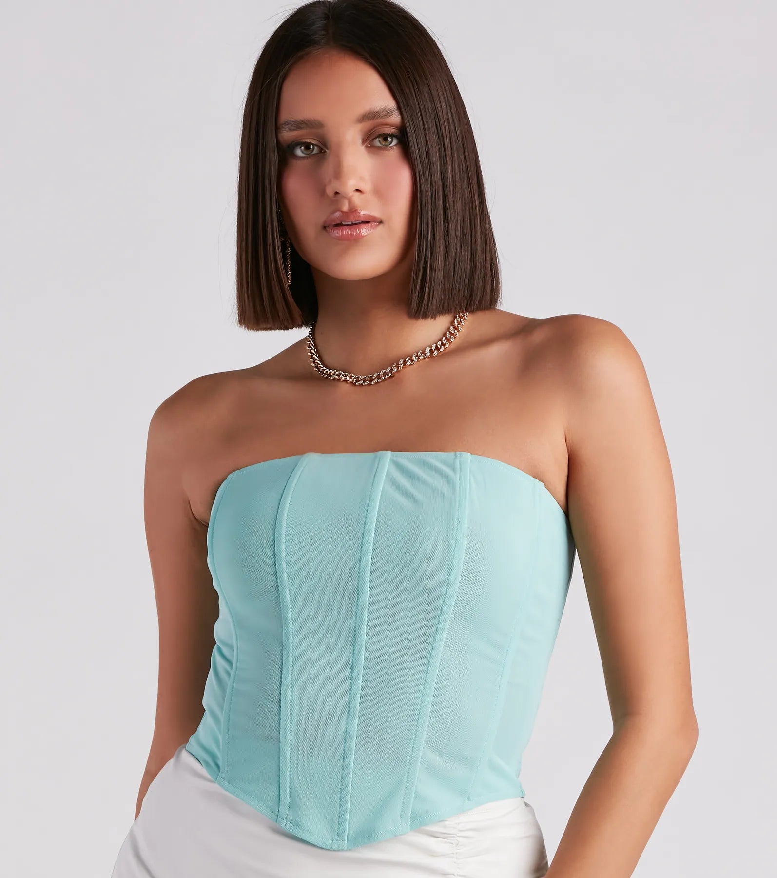Hot Stuff Strapless Mesh Bustier - Image 24