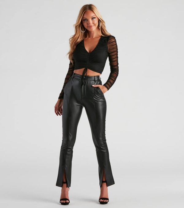 Cutie In the Room Mesh Crop Top - Image 3