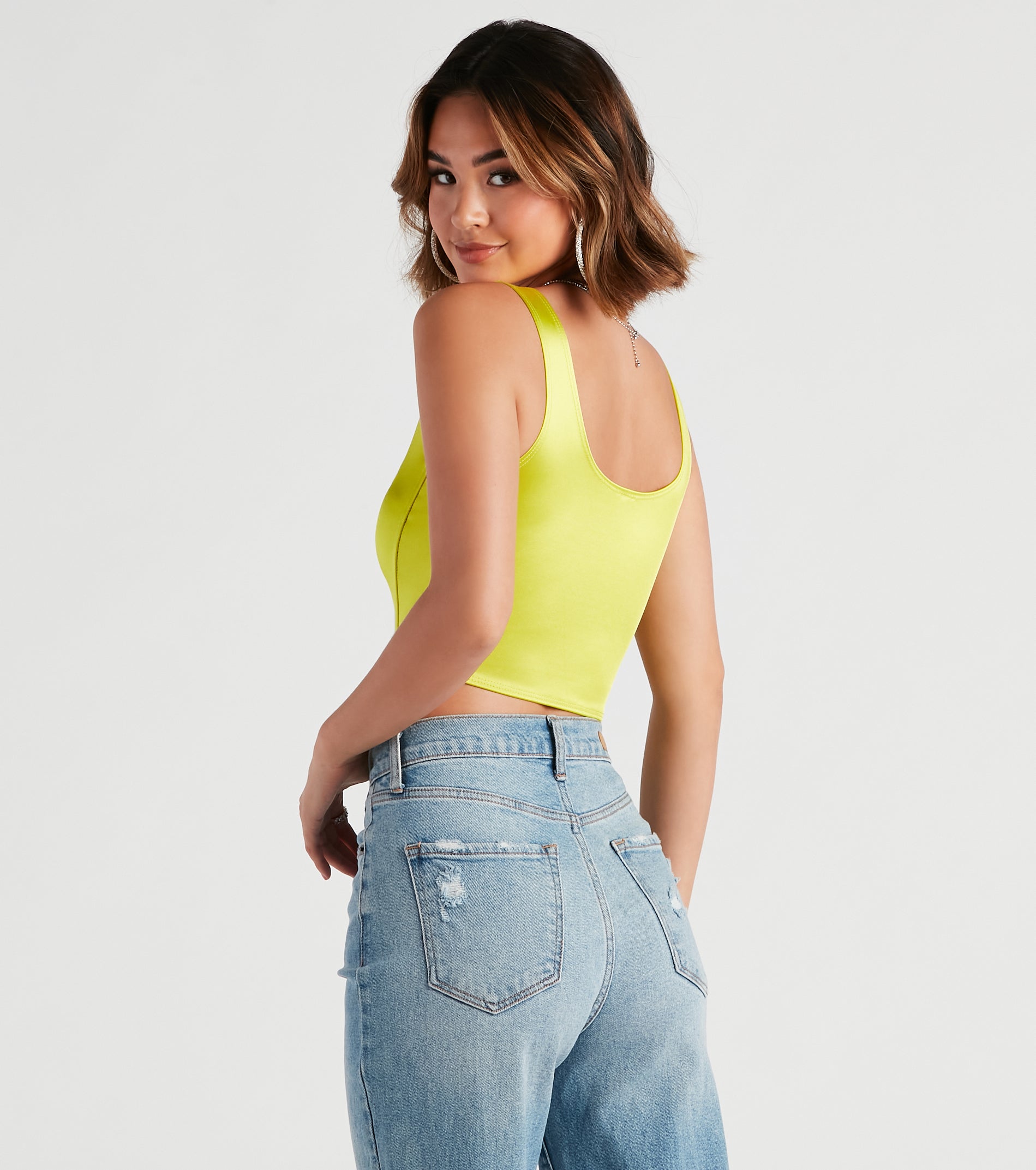 Spotlight On Satin Crop Bustier - Image 10