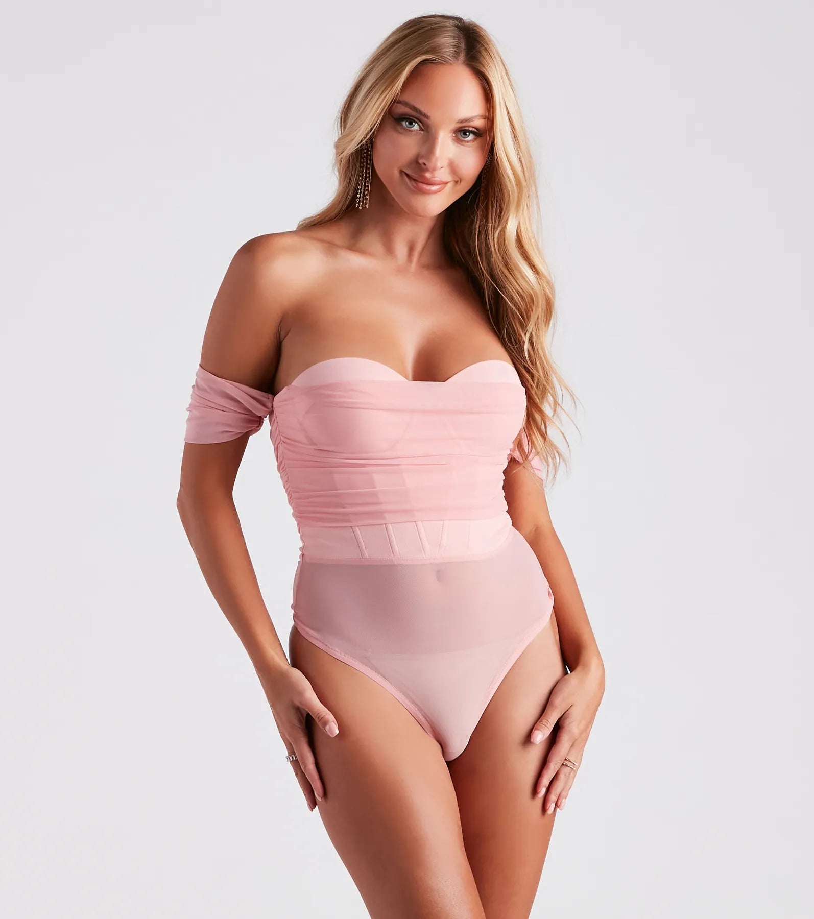 Another Date Mesh Bustier Bodysuit - Image 10
