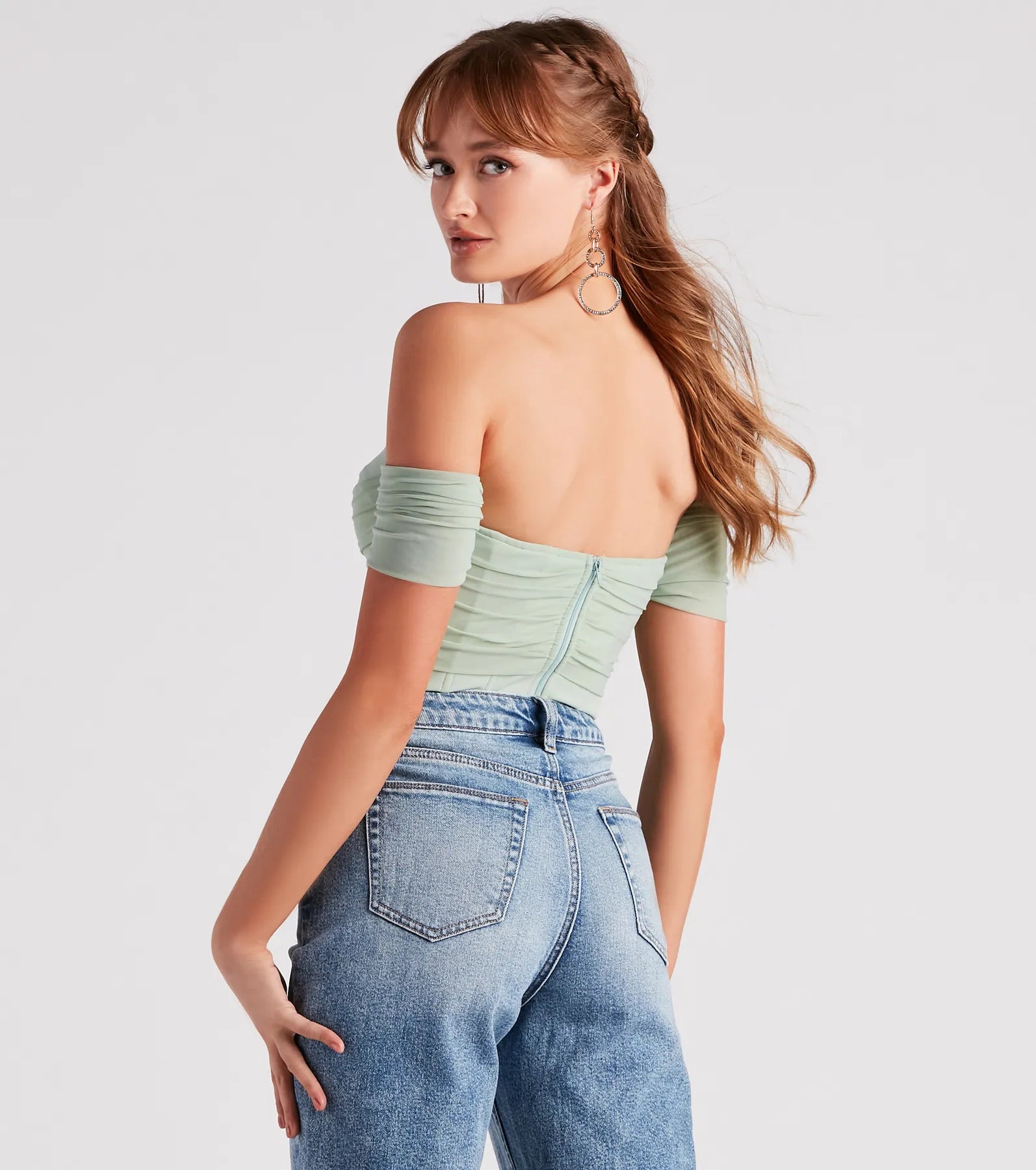 Another Date Mesh Bustier Bodysuit - Image 2
