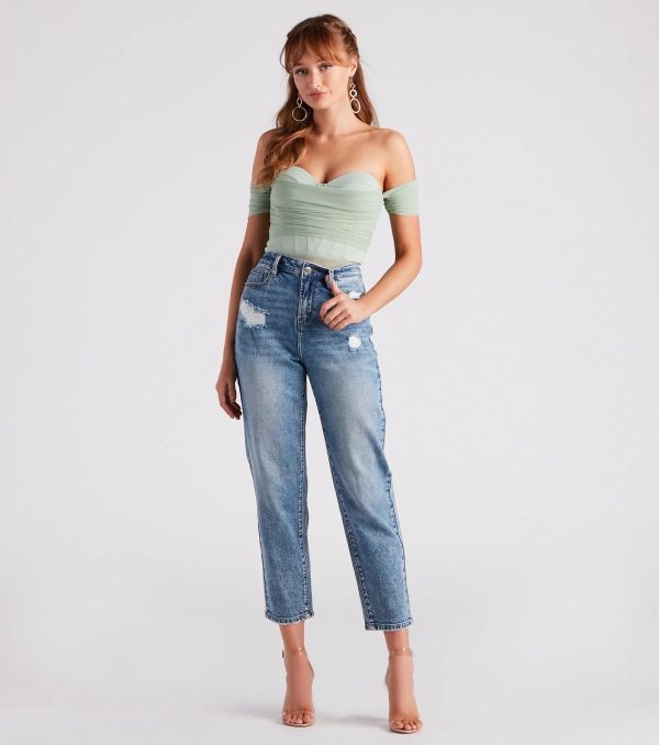 Another Date Mesh Bustier Bodysuit - Image 3