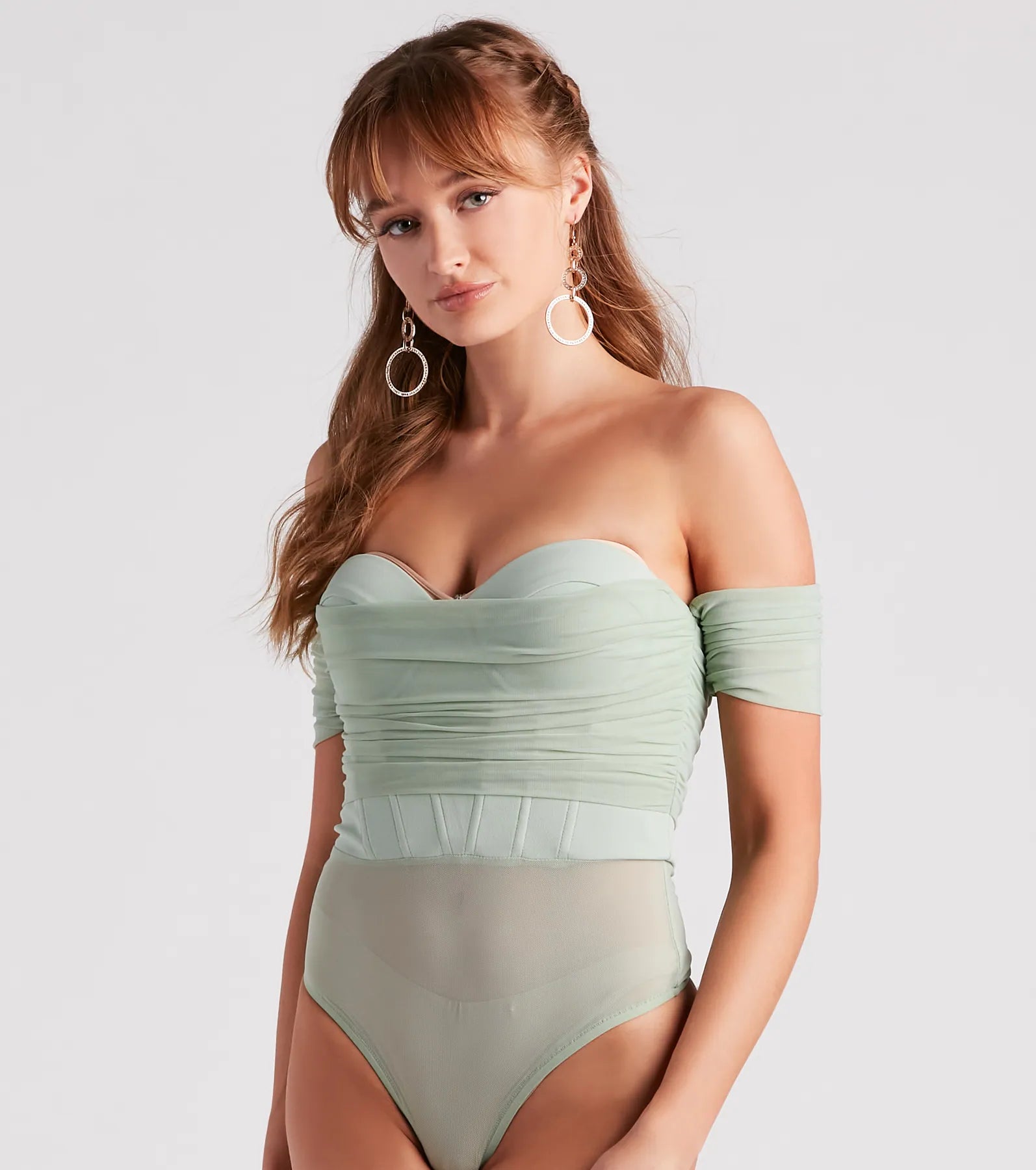 Another Date Mesh Bustier Bodysuit - Image 5
