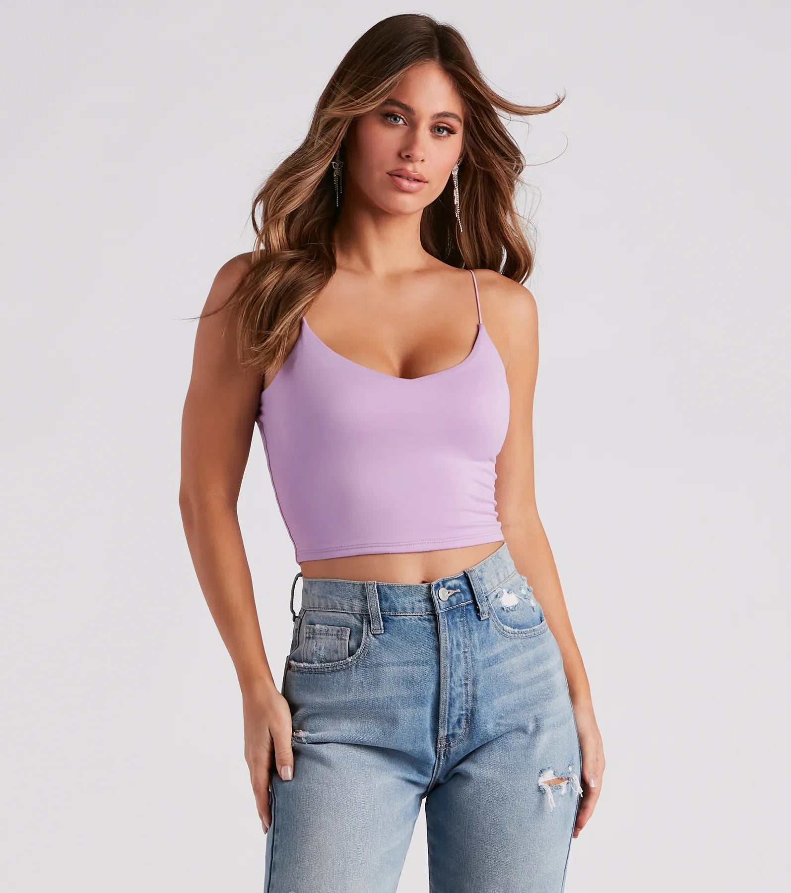 Girl Next Door Vibes Cropped Tank - Image 5