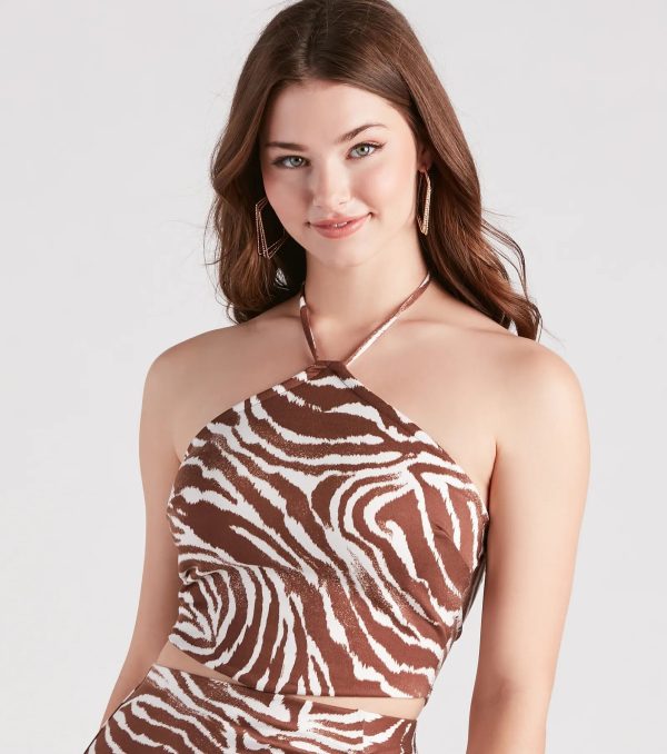 Wild Style Zebra Print Crop Top - Image 4