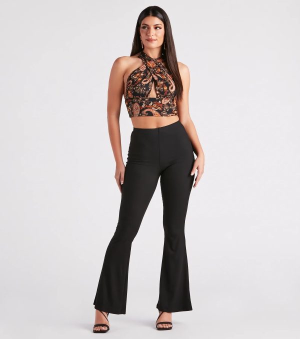 Pretty In Paisley Convertible Crop Top - Image 4