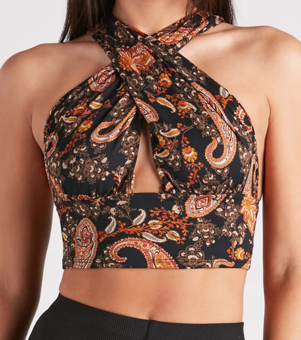 Pretty In Paisley Convertible Crop Top - Image 5
