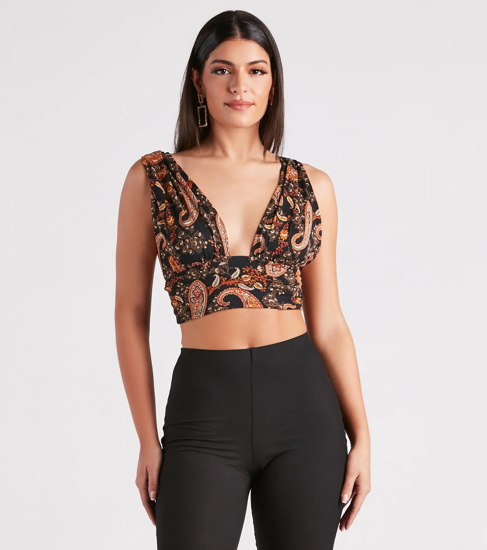 Pretty In Paisley Convertible Crop Top - Image 6