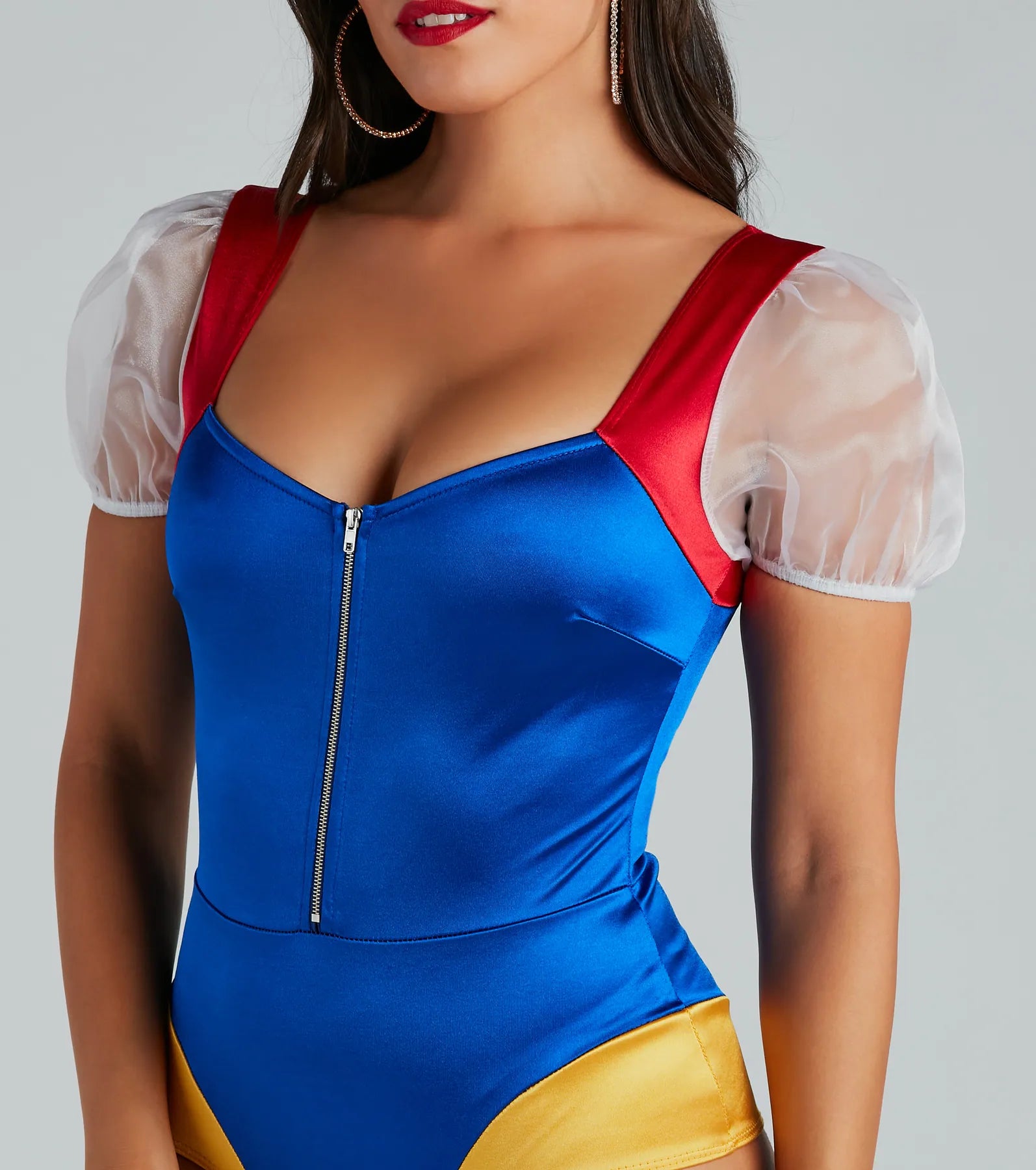 Enchanted Princess Puff Sleeve Satin Bodysuit - Image 4