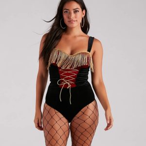 Ringleader Halloween Velvet Bodysuit