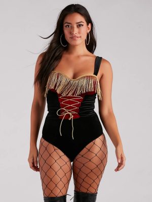 Ringleader Halloween Velvet Bodysuit