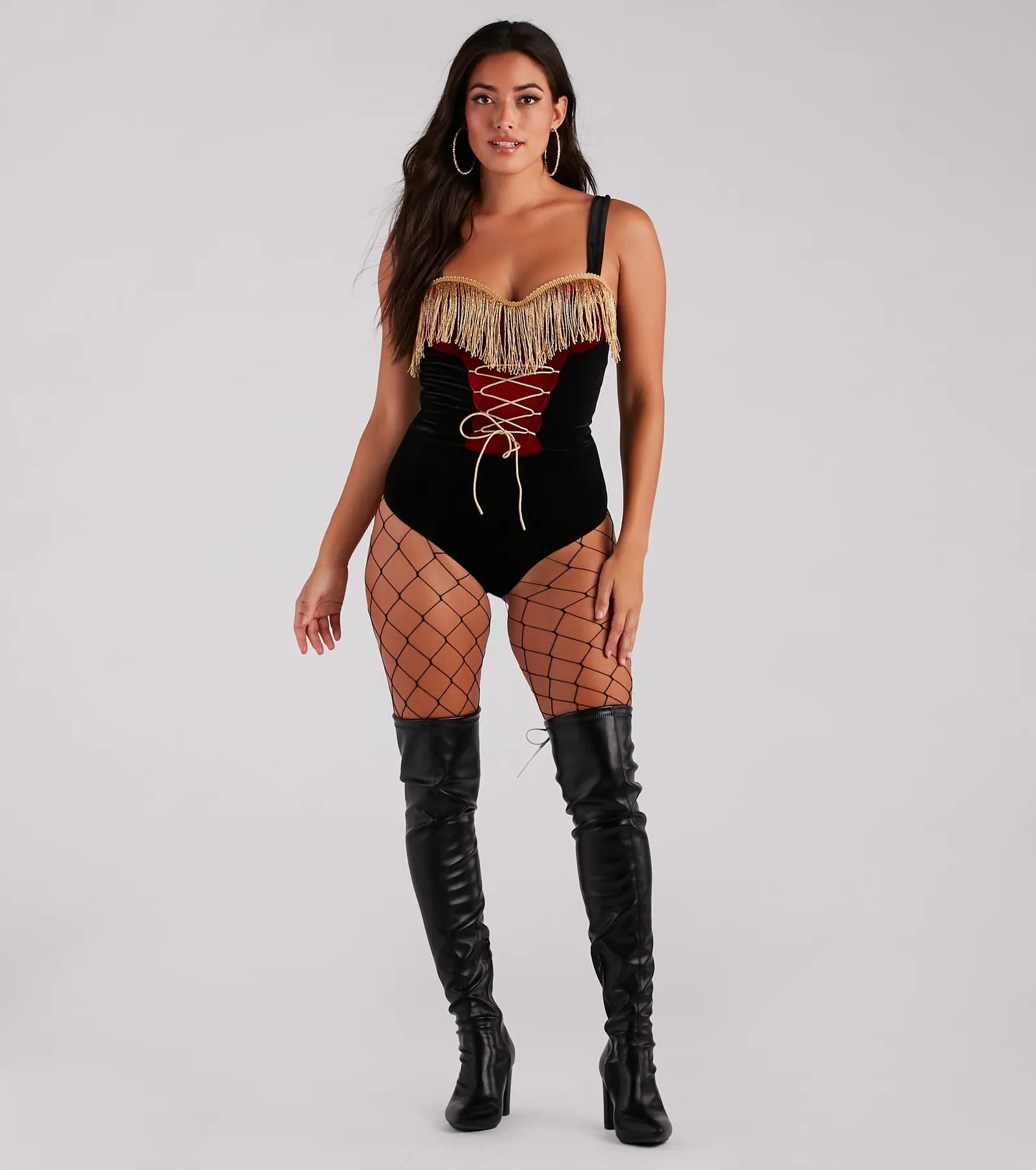 Ringleader Halloween Velvet Bodysuit - Image 3
