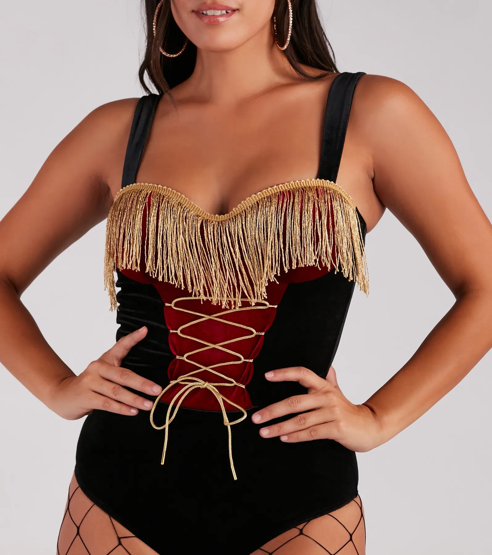 Ringleader Halloween Velvet Bodysuit - Image 4