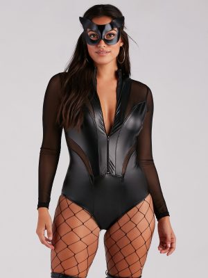 Amp Up Your Look Faux Leather Bodysuit