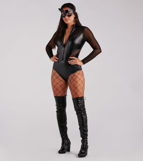 Amp Up Your Look Faux Leather Bodysuit - Image 3