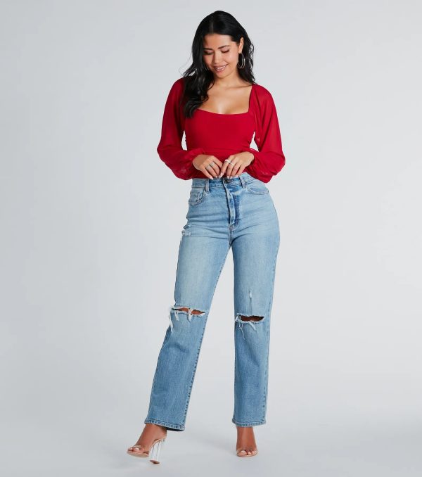 Elevated Basic Ruched Mesh Bodysuit - Image 20