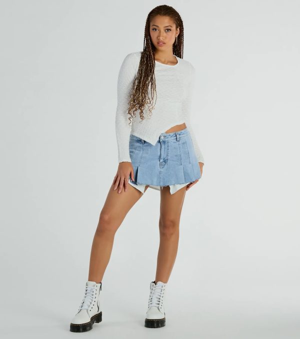 Elevated Basic Long Sleeve Textured Top - Image 4